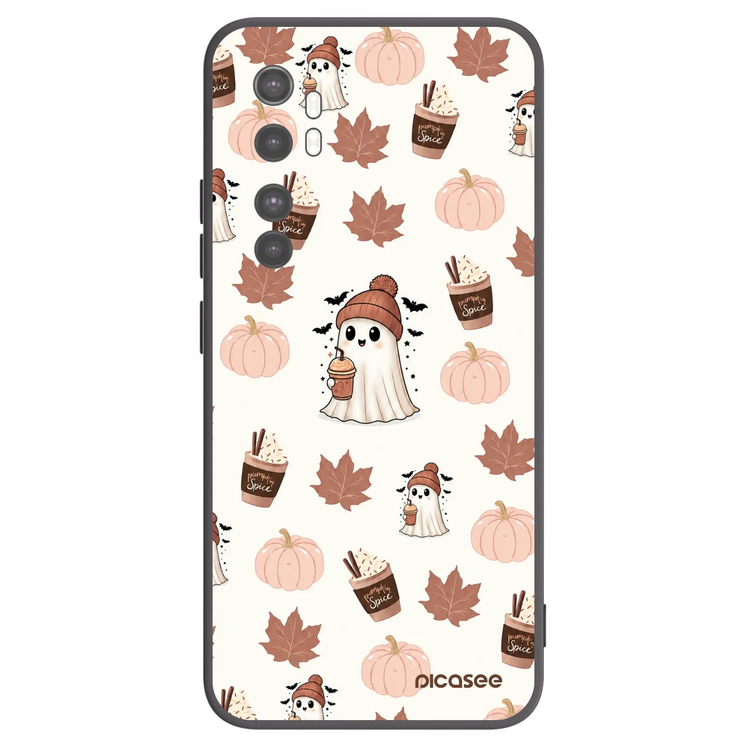 Picasee crna silikonska maskica za Xiaomi Mi Note 10 Lite - Pumpkin spice