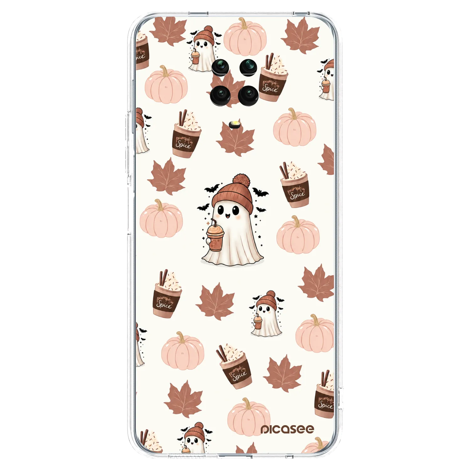 Picasee silikonska prozirna maskica za Xiaomi Redmi Note 9S - Pumpkin spice