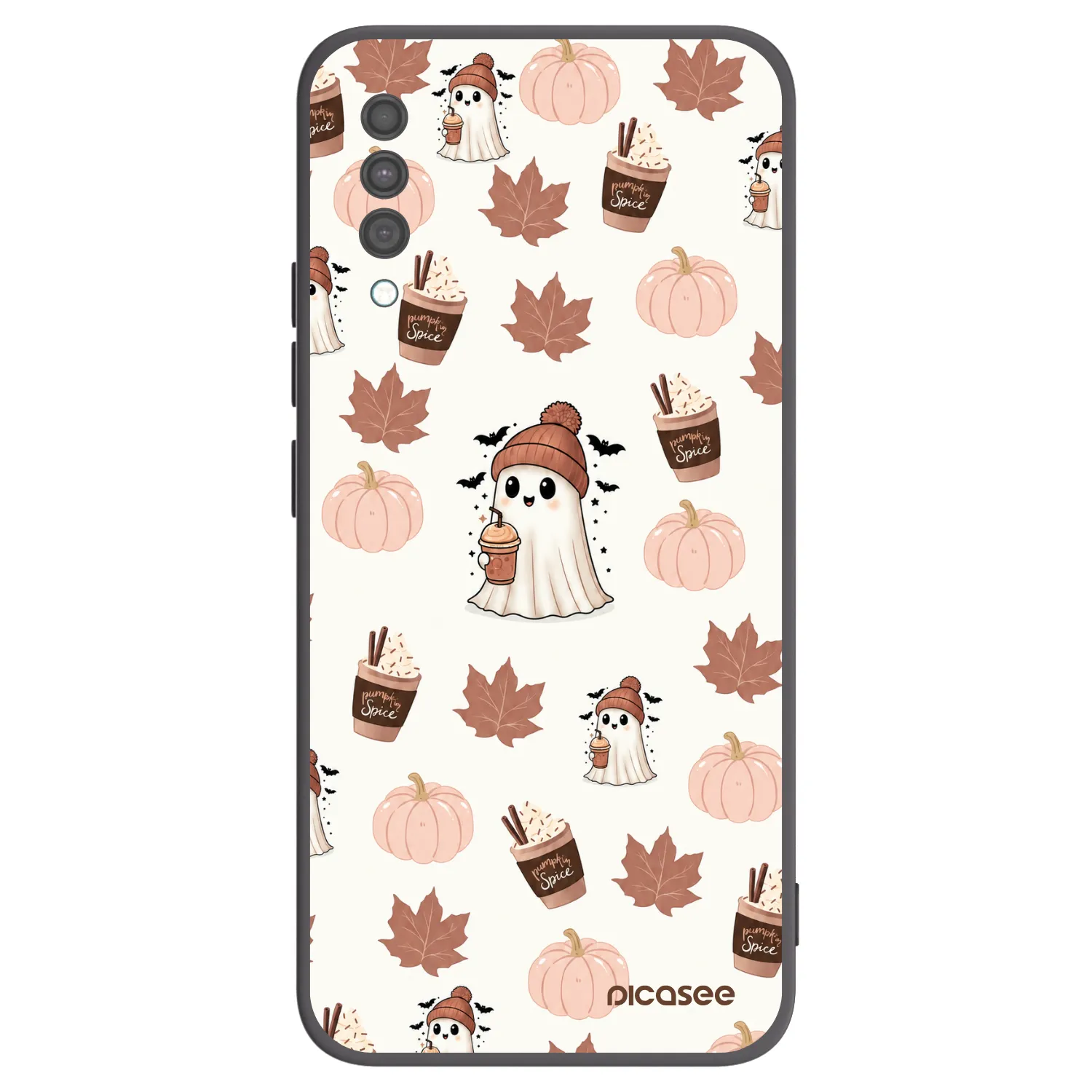 Picasee crna silikonska maskica za Samsung Galaxy A30s A307F - Pumpkin spice