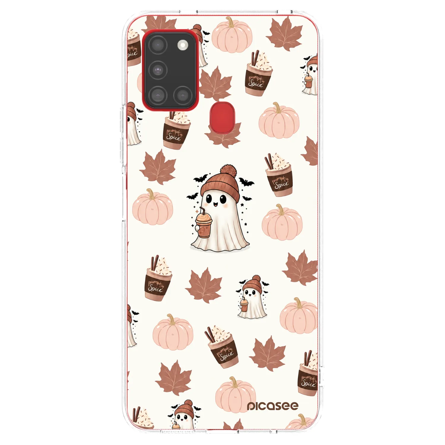 Picasee silikonska prozirna maskica za Samsung Galaxy A21s - Pumpkin spice