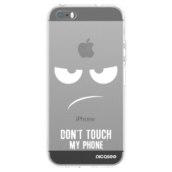 Picasee silikonska prozirna maskica za Apple iPhone 5/5S/SE - Don't Touch My Phone