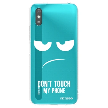 Picasee crna silikonska maskica za Xiaomi Redmi 9A - Don't Touch My Phone