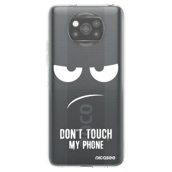 Picasee crna silikonska maskica za Xiaomi Poco X3 - Don't Touch My Phone