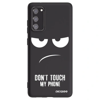 Picasee crna silikonska maskica za Samsung Galaxy S20 FE - Don't Touch My Phone