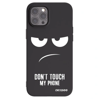 Picasee crna silikonska maskica za Apple iPhone 12 Pro Max - Don't Touch My Phone