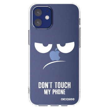 Picasee silikonska prozirna maskica za Apple iPhone 12 mini - Don't Touch My Phone