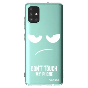 Picasee silikonska prozirna maskica za Samsung Galaxy M51 M515F - Don't Touch My Phone