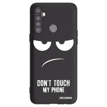 Picasee crna silikonska maskica za Realme 6i - Don't Touch My Phone