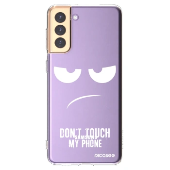 Picasee silikonska prozirna maskica za Samsung Galaxy S21+ 5G G996F - Don't Touch My Phone