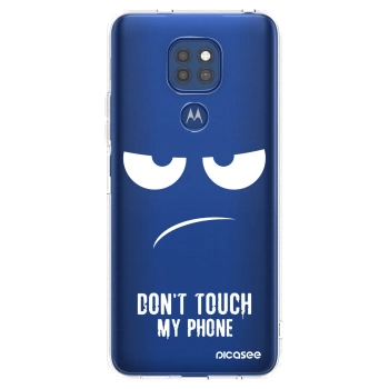 Picasee silikonska prozirna maskica za Motorola Moto G9 Play - Don't Touch My Phone