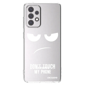 Picasee silikonska prozirna maskica za Samsung Galaxy A52 5G A525F - Don't Touch My Phone