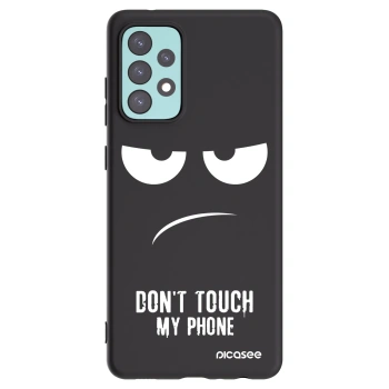 Picasee crna silikonska maskica za Samsung Galaxy A72 A725F - Don't Touch My Phone