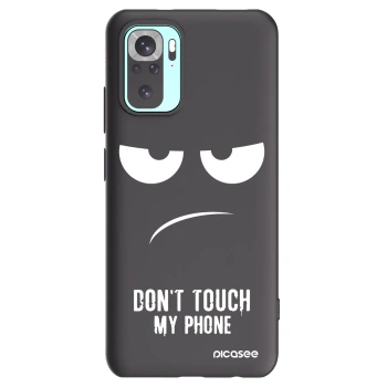 Picasee crna silikonska maskica za Xiaomi Redmi Note 10 Pro - Don't Touch My Phone