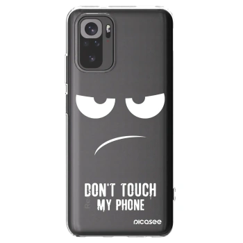 Picasee silikonska prozirna maskica za Xiaomi Redmi Note 10S - Don't Touch My Phone