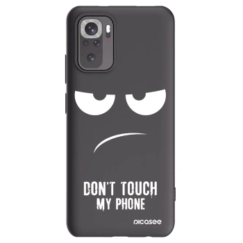 Picasee crna silikonska maskica za Xiaomi Redmi Note 10S - Don't Touch My Phone