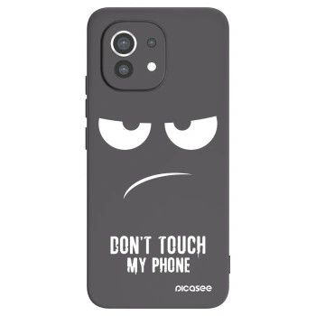 Picasee crna silikonska maskica za Xiaomi Mi 11 - Don't Touch My Phone