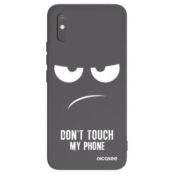 Picasee crna silikonska maskica za Xiaomi Redmi 9AT - Don't Touch My Phone