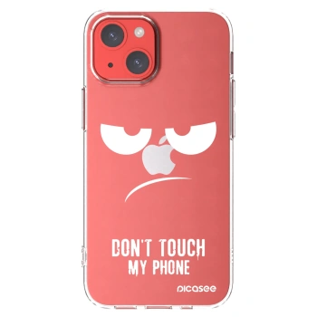 Picasee silikonska prozirna maskica za Apple iPhone 13 mini - Don't Touch My Phone