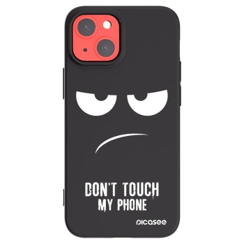 Picasee crna silikonska maskica za Apple iPhone 13 mini - Don't Touch My Phone