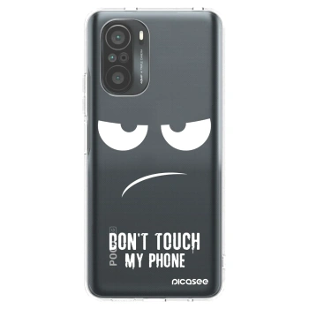 Picasee silikonska prozirna maskica za Xiaomi Poco F3 - Don't Touch My Phone