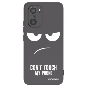 Picasee crna silikonska maskica za Xiaomi Poco F3 - Don't Touch My Phone