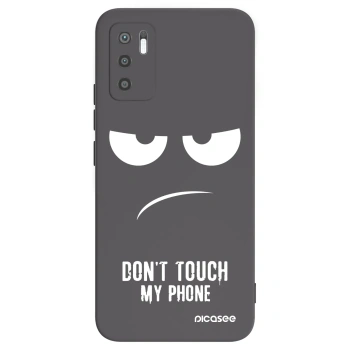 Picasee crna silikonska maskica za Xiaomi Redmi Note 10 5G - Don't Touch My Phone
