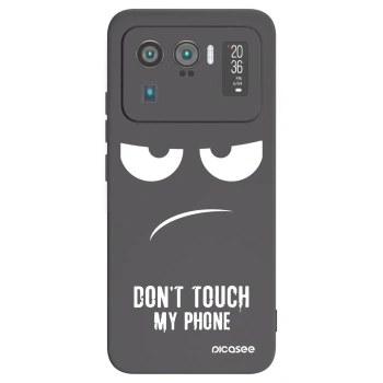 Picasee crna silikonska maskica za Xiaomi Mi 11 Ultra - Don't Touch My Phone