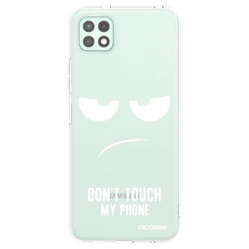 Picasee silikonska prozirna maskica za Samsung Galaxy A22 A226B 5G - Don't Touch My Phone