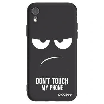 Picasee crna silikonska maskica za Apple iPhone XR - Don't Touch My Phone