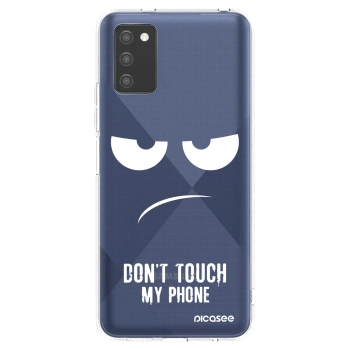 Picasee silikonska prozirna maskica za Samsung Galaxy A02s A025G - Don't Touch My Phone