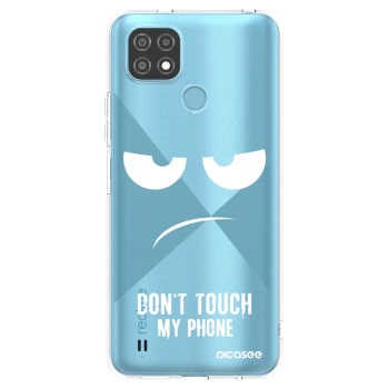 Picasee silikonska prozirna maskica za Realme C21 - Don't Touch My Phone