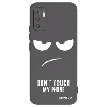 Picasee crna silikonska maskica za Xiaomi Poco M3 Pro 5G - Don't Touch My Phone