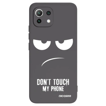 Picasee crna silikonska maskica za Xiaomi 11 Lite 5G NE - Don't Touch My Phone