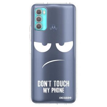 Picasee silikonska prozirna maskica za Motorola Moto G60 - Don't Touch My Phone