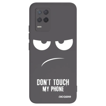 Picasee crna silikonska maskica za Realme 8 5G - Don't Touch My Phone