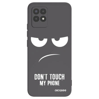 Picasee crna silikonska maskica za Realme 8i - Don't Touch My Phone