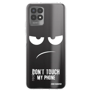 Picasee silikonska prozirna maskica za Realme 8i - Don't Touch My Phone