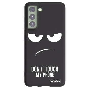 Picasee crna silikonska maskica za Samsung Galaxy S21 FE 5G - Don't Touch My Phone