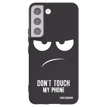 Picasee crna silikonska maskica za Samsung Galaxy S22 5G - Don't Touch My Phone