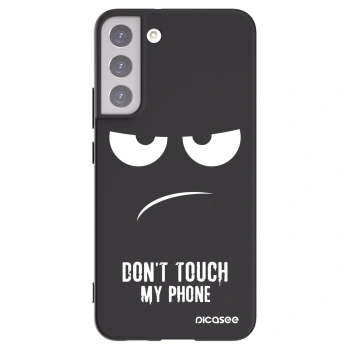 Picasee crna silikonska maskica za Samsung Galaxy S22+ 5G - Don't Touch My Phone