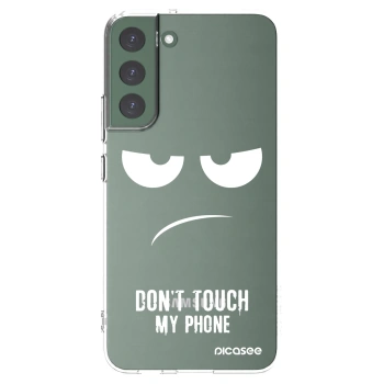 Picasee silikonska prozirna maskica za Samsung Galaxy S22+ 5G - Don't Touch My Phone