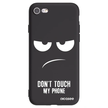 Picasee crna silikonska maskica za Apple iPhone SE 2022 - Don't Touch My Phone