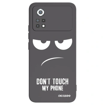 Picasee crna silikonska maskica za Xiaomi Poco X4 Pro 5G - Don't Touch My Phone