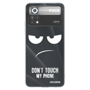 Picasee silikonska prozirna maskica za Xiaomi Poco X4 Pro 5G - Don't Touch My Phone