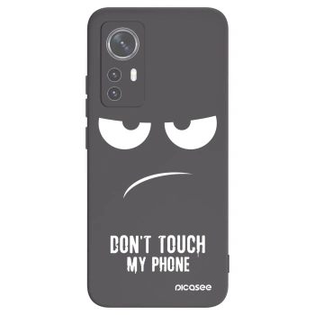 Picasee crna silikonska maskica za Xiaomi 12 - Don't Touch My Phone