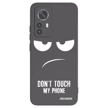 Picasee crna silikonska maskica za Xiaomi 12 Pro - Don't Touch My Phone