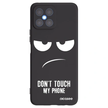 Picasee crna silikonska maskica za Honor X8 4G - Don't Touch My Phone