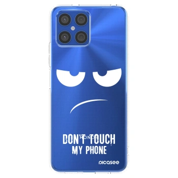 Picasee silikonska prozirna maskica za Honor X8 4G - Don't Touch My Phone