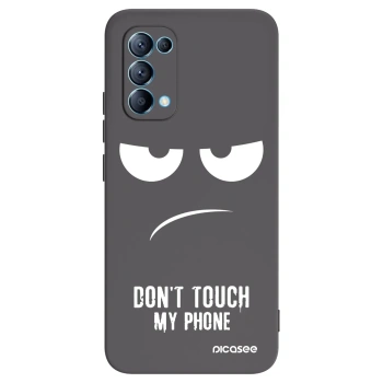 Picasee crna silikonska maskica za OPPO Reno 5 5G - Don't Touch My Phone