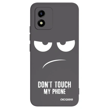 Picasee crna silikonska maskica za Vivo Y01 - Don't Touch My Phone